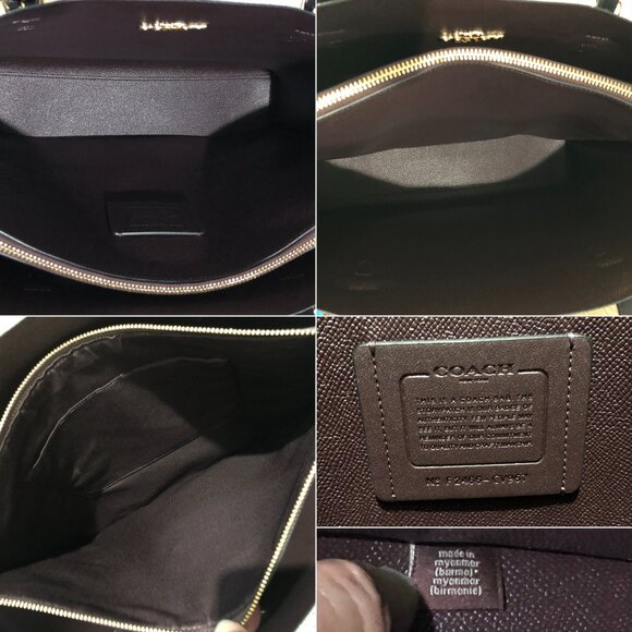 Coach Mollie Signature Coated Canvas Leather Brown/Black Shoulder Tote MSRP $428 - Picture 15 of 15